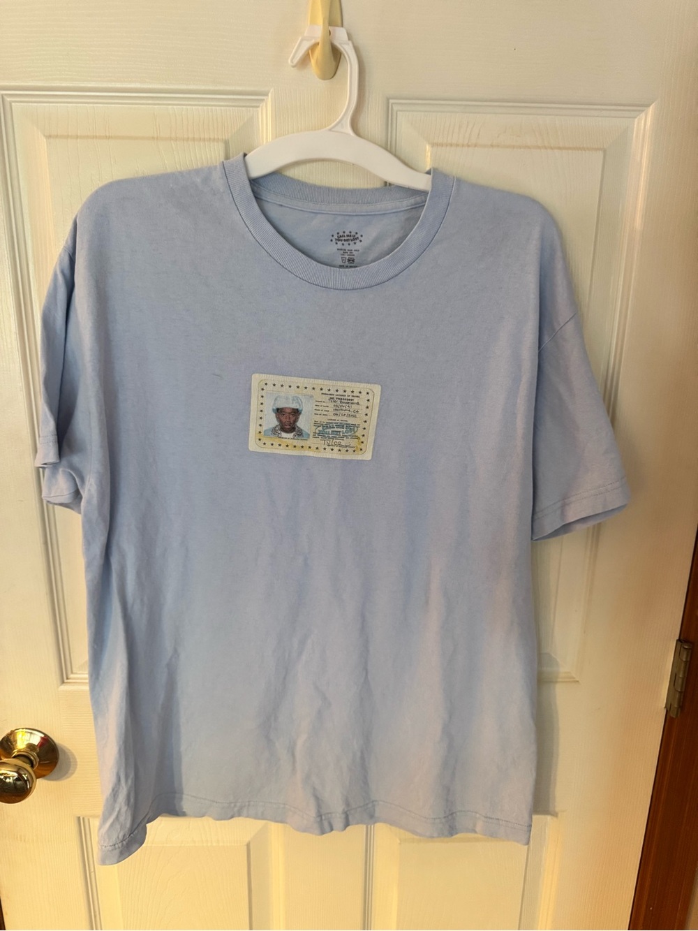Tyler the Creator Call Me If You Get Lost License Tee Blue Large GOLF